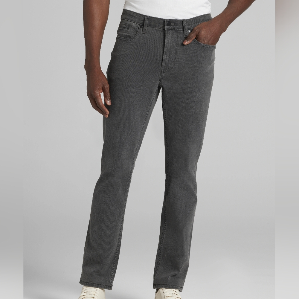 Kenneth Cole Charcoal Straight Men's Jeans - Picture 1 of 9